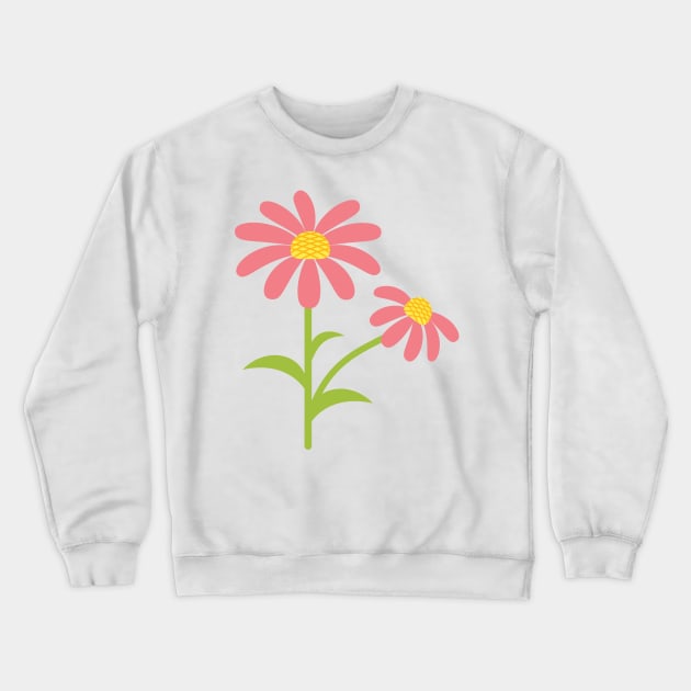 Cute Cartoon Red Daisy Crewneck Sweatshirt by SWON Design